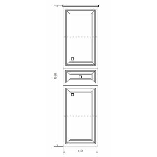 Comforty Шкаф-колонна "Феррара-40" белый